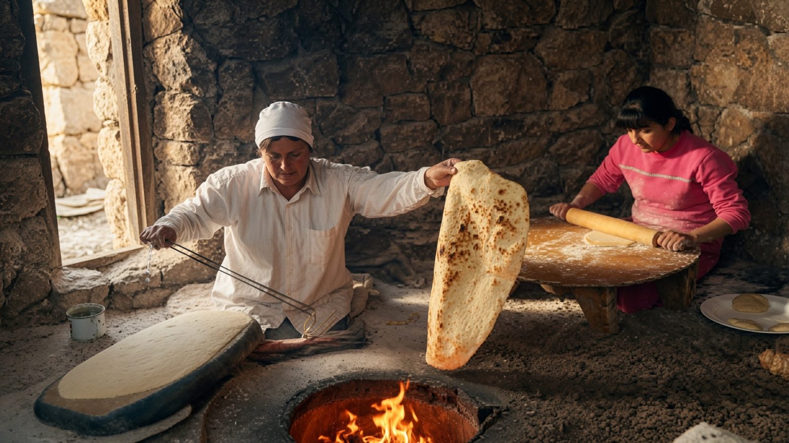 Lavash baking — Adel Tour, Armenia
